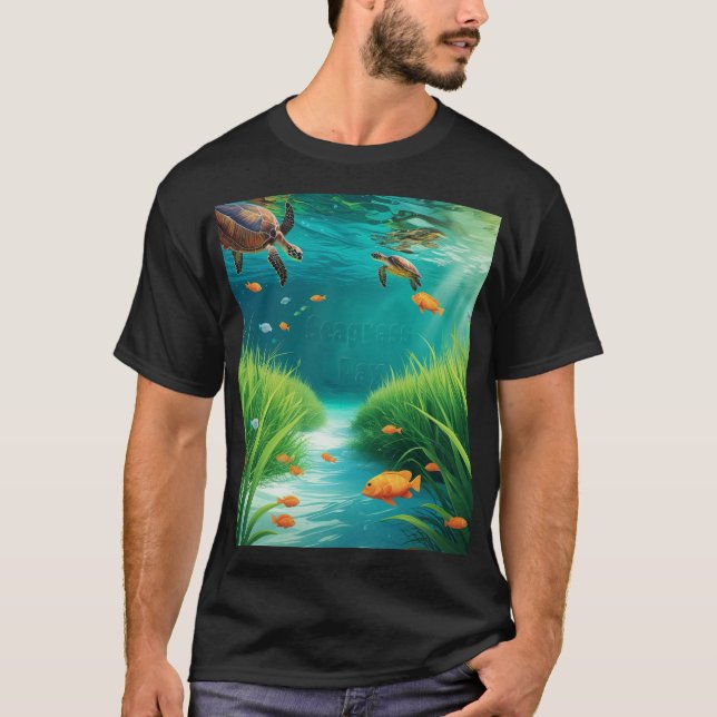 World Sea grass Day T-Shirt (Front)