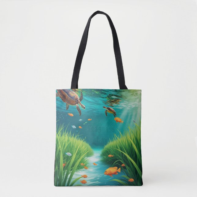 World Sea grass Day Tote Bag (Front)