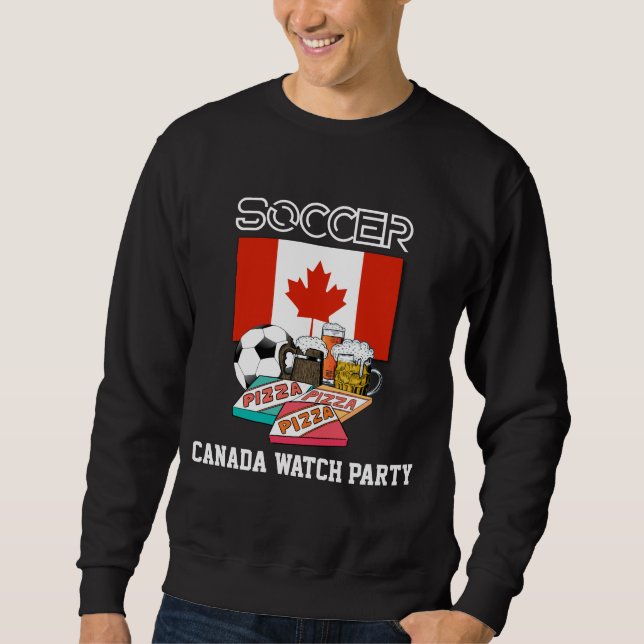 WORLD SOCCER Beer Pizza CANADA Sweatshirt (Front)