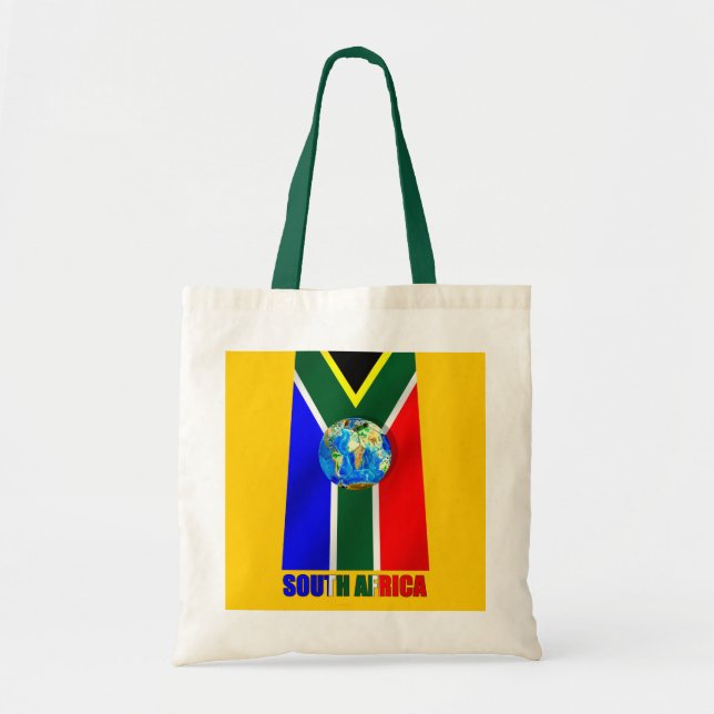 World Soccer South Africa Soccer ball globe Tote Bag (Front)