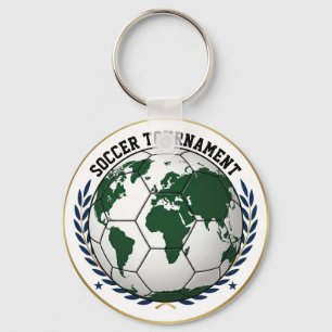 World Soccer Tournament Emblem Crest Key Ring
