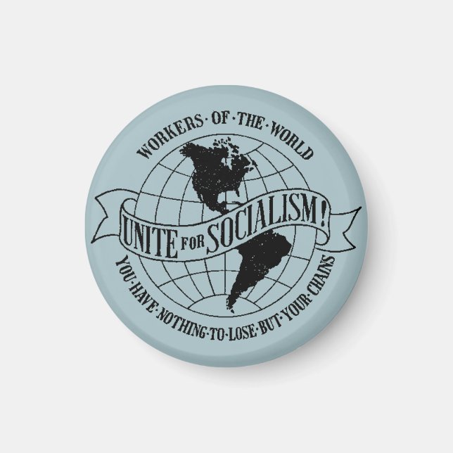 World Socialist Party of the United States magnet (Front)