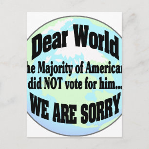 world sorry2 postcard