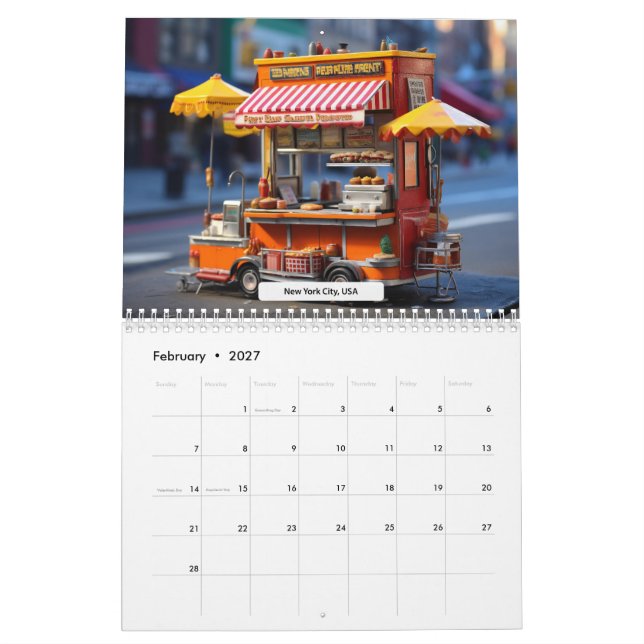 World Streets in Miniature Calendar (Feb 2027)