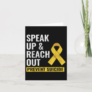 World Suicide Prevention Awareness Day Yellow Ribb Card