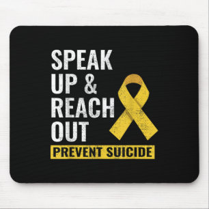 World Suicide Prevention Awareness Day Yellow Ribb Mouse Mat