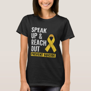 World Suicide Prevention Awareness Day Yellow Ribb T-Shirt
