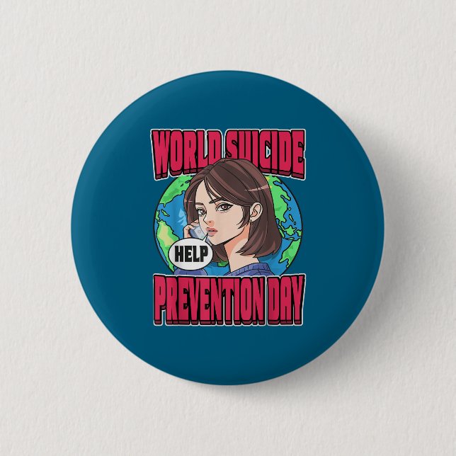 World Suicide Prevention Day Awareness September 1 6 Cm Round Badge (Front)