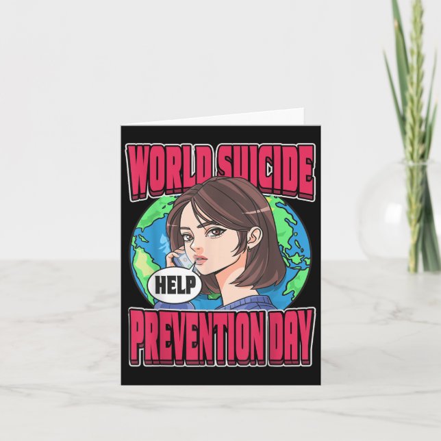 World Suicide Prevention Day Awareness September 1 Card (Front)
