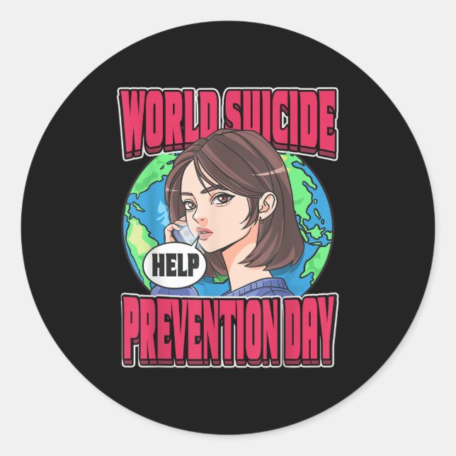 World Suicide Prevention Day Awareness September 1 Classic Round Sticker (Front)