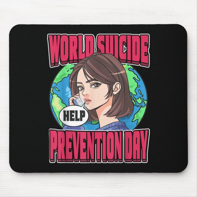 World Suicide Prevention Day Awareness September 1 Mouse Mat (Front)
