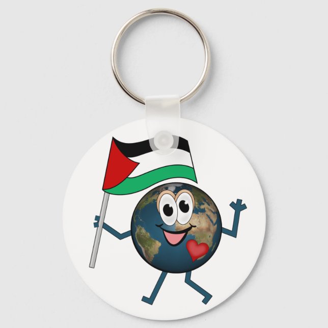 World supports Palestinian Statehood Key Ring (Front)