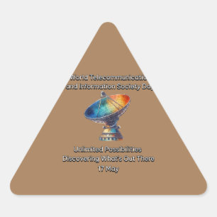 World Telecommunication & Information Society Day Triangle Sticker