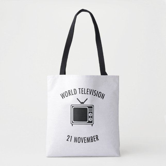 world television day tote bag (Front)