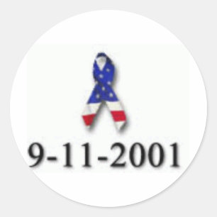 WORLD TRADE CENTER 9-11 DESIGN CLASSIC ROUND STICKER
