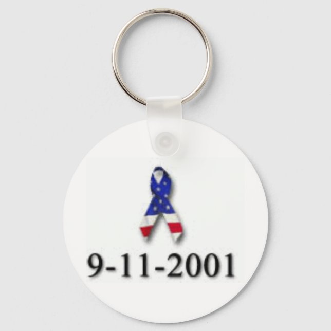 WORLD TRADE CENTER 9-11 DESIGN KEY RING (Front)