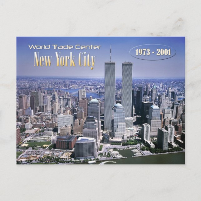 World Trade Centre and NYC skyline Postcard (Front)