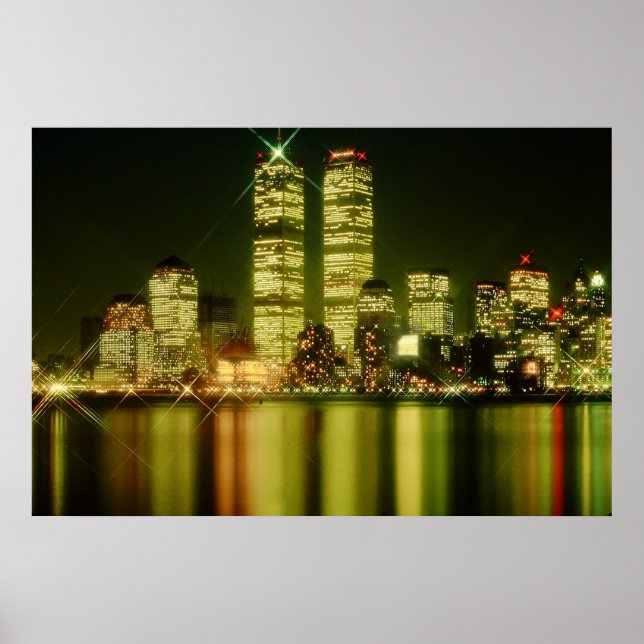 World Trade Centre at Night Poster (Front)