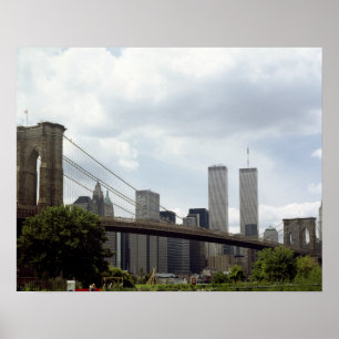 World Trade Centre, Brooklyn Bridge, New York Poster