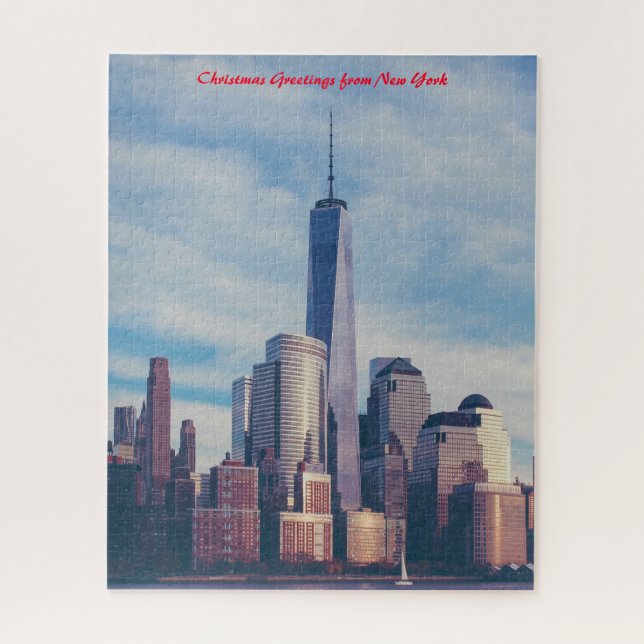 World Trade Centre New York.Christmas Greetings Jigsaw Puzzle (Vertical)