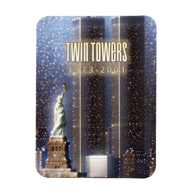 World Trade Centre twin towers stylised Magnet (Vertical)