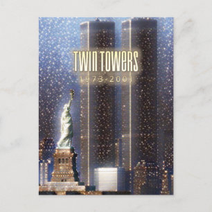 World Trade Centre twin towers stylised Postcard