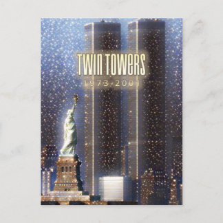 World Trade Centre twin towers stylised Postcard