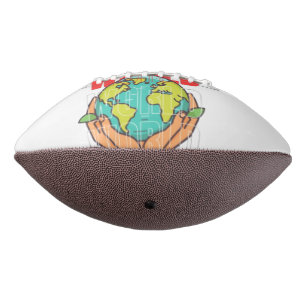 World – Travel Adventure Globe Design American Football