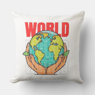 World – Travel Adventure Globe Design Cushion