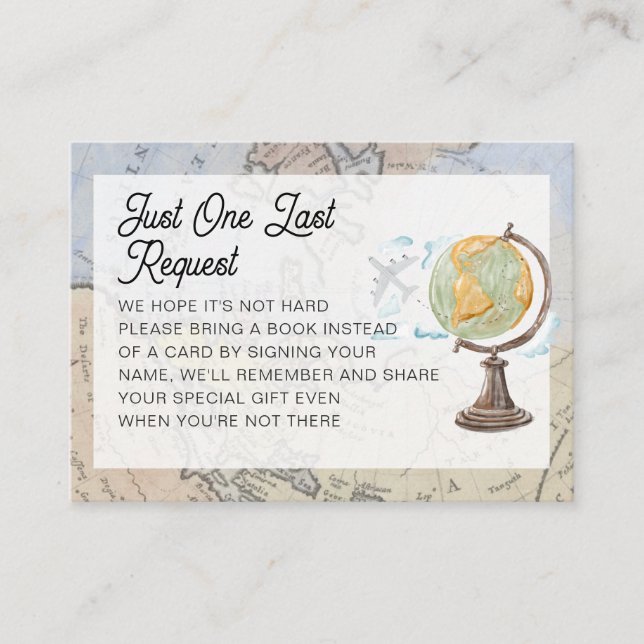 World Travel | Book Request Enclosure Card (Front)