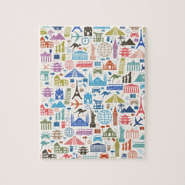 world travel jigsaw puzzle (Vertical)