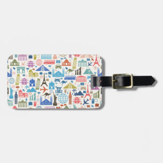 world travel luggage tag