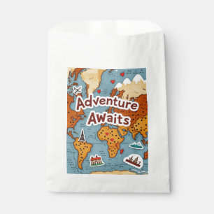 World Travel Map with quote Favour Bags