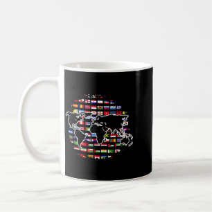 World Travel Map World Map International Flags Coffee Mug
