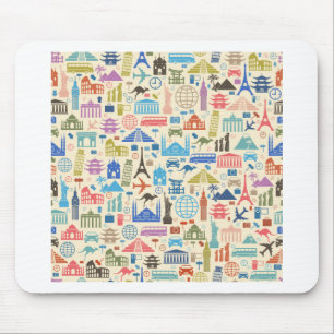 world travel mouse mat