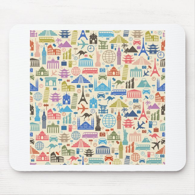 world travel mouse mat (Front)