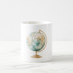 World Travel Places Globe Coffee Mug
