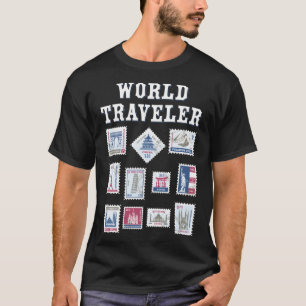 World Travel Stamp Gift for Travelers Men Women Pa T-Shirt