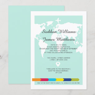 World Travel Wedding Invitation