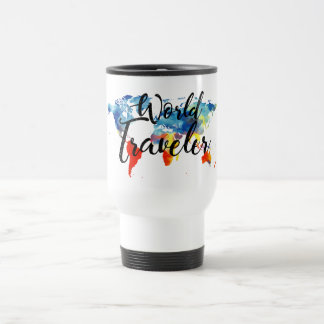 WORLD TRAVELER STAINLESS STEEL TRAVEL MUG