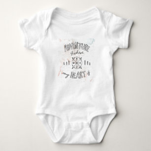 World Traveller Adventure Is Where My Heart Is Baby Bodysuit