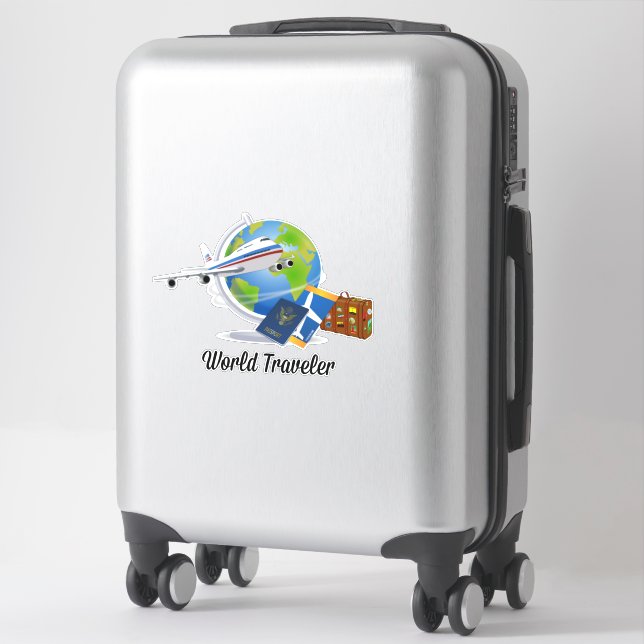 World traveller, aeroplane, suitcase, passport...  (Suitcase)