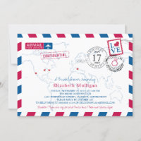 World Traveller Airmail | Bridal Shower