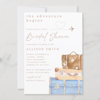 World Traveller Bridal Shower Invitation