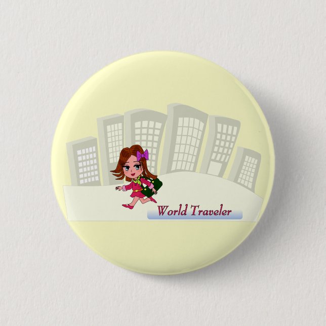 World Traveller Button (Front)