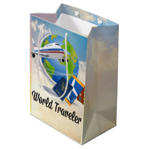 World Traveller - Design #2 Medium Gift Bag