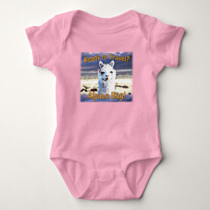 World Traveller - Funny Alpaca Bag Baby Bodysuit