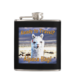 World Traveller - Funny Alpaca Bag Hip Flask