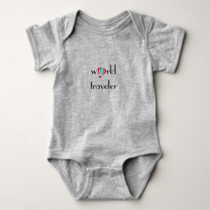 World Traveller Logo Baby Bodysuit