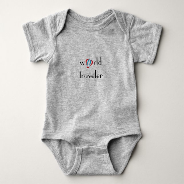 World Traveller Logo Baby Bodysuit (Front)